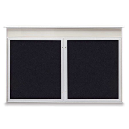 United Visual Products Open Faced Traditional Rounded Corkboard UV647ARC-BLACK-AMETHY